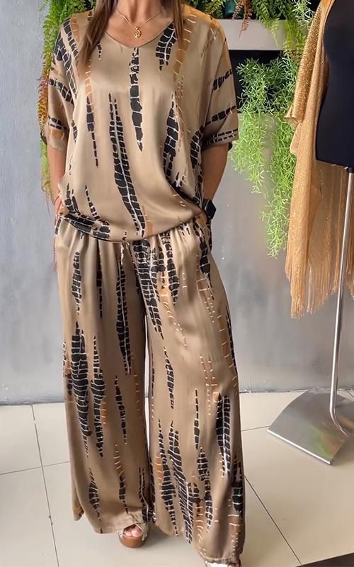 Elena | Conjunto Satinado Casual e Elegante